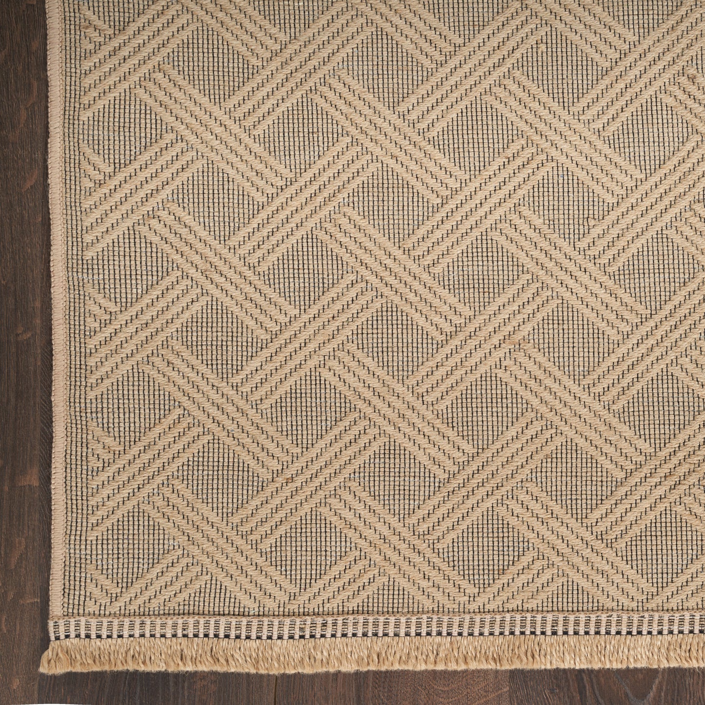 Nourison Washable Jute 2' x 4' Natural Modern Indoor Rug