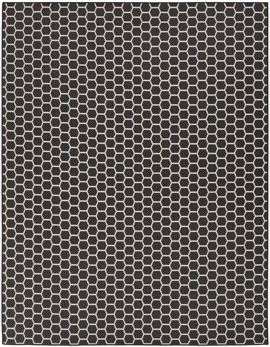 Nourison Twist Reversible 8' x 10' Black Modern Rug