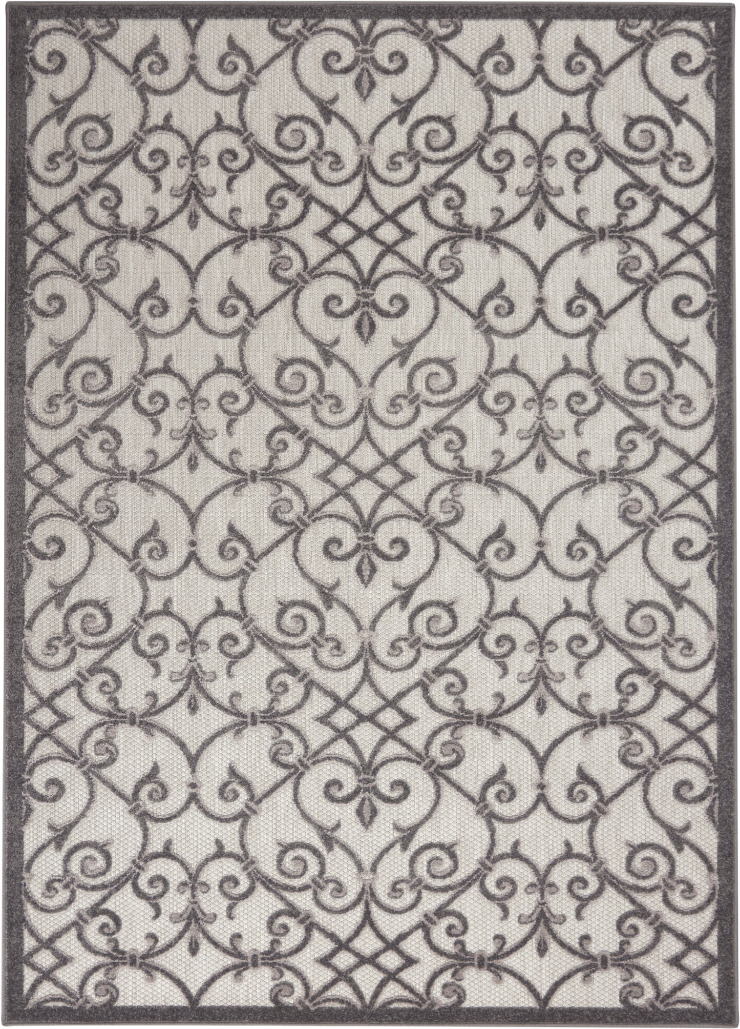 Nourison Aloha 5'3" x 7'5" Grey Charcoal Contemporary Rug