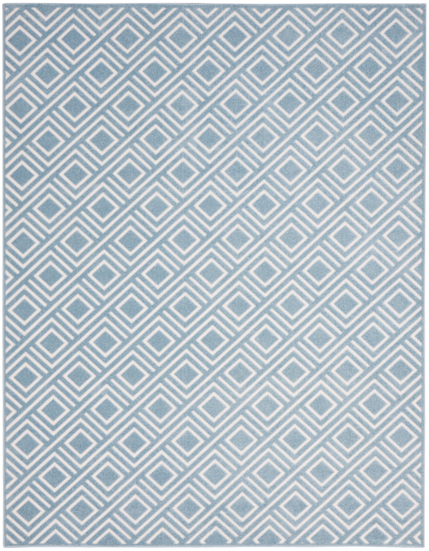 Nourison Care Free 9'2" x 12' Blue Modern Indoor Rug