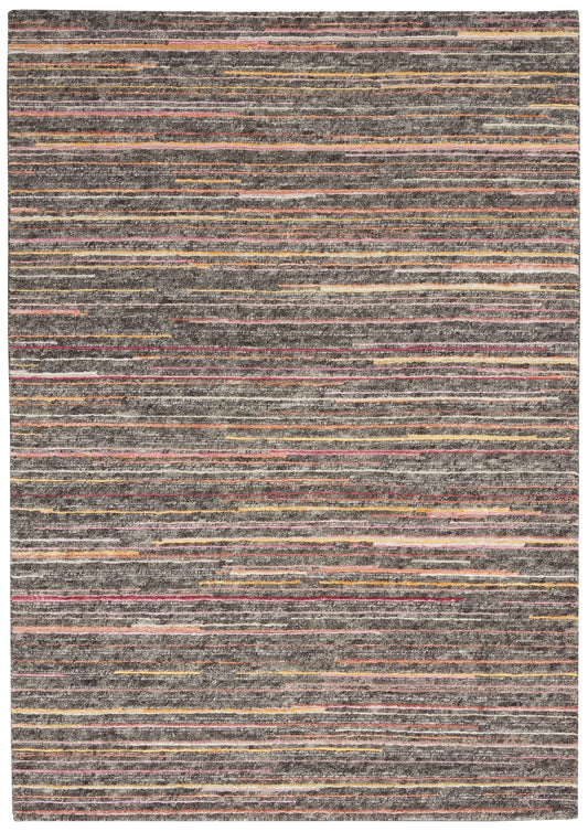 Nourison Plateau 5'6" x 7'5" Grey Flame Modern Indoor Rug