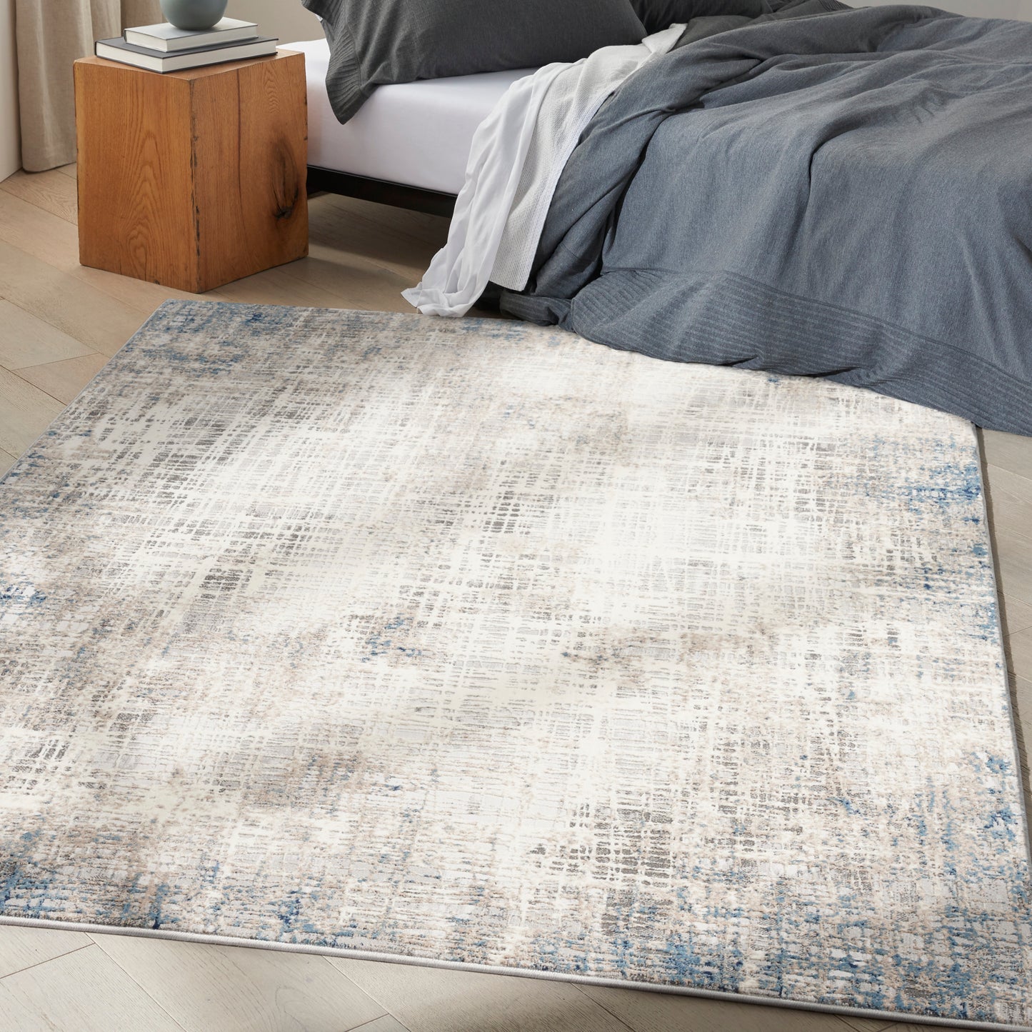 Calvin Klein CK022 Infinity 5'3" x 7'3" Blue Multicolor Modern Indoor Rug