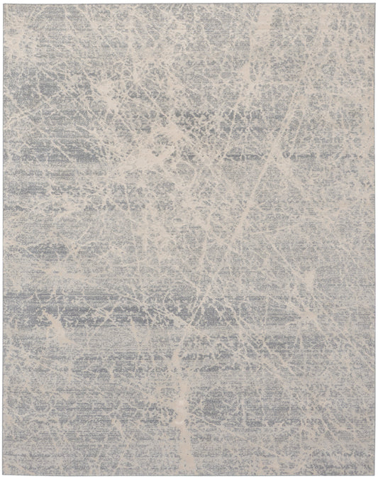 Nourison Exhale 7'10" x 9'10" Ivory Grey Modern Indoor Rug