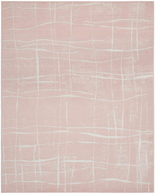 Nourison Whimsicle 8'4" x 11'6" Pink Ivory Modern Indoor Rug