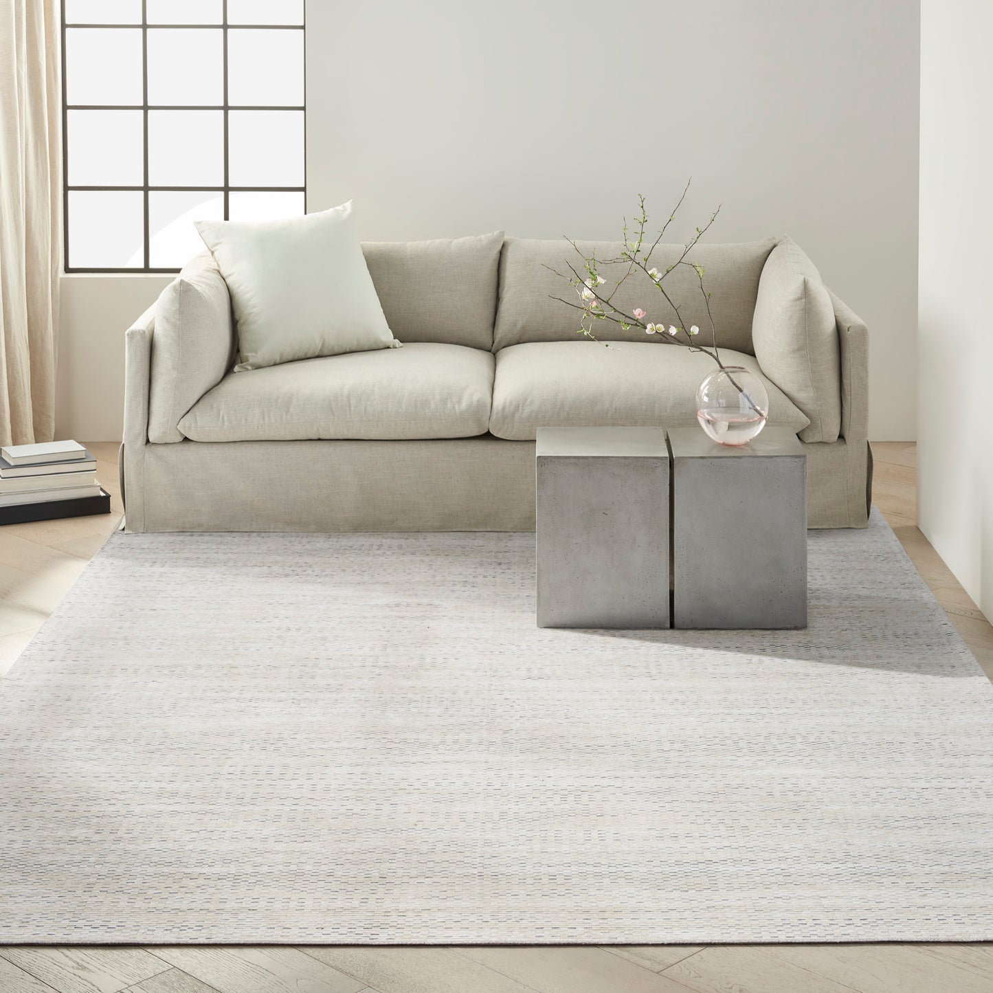 Calvin Klein Valley 9'9" x 13'9" Ivory Modern Indoor Rug