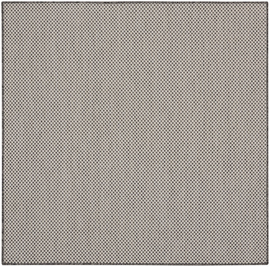 Nourison Courtyard 5' x Square Ivory/Charcoal Modern Rug