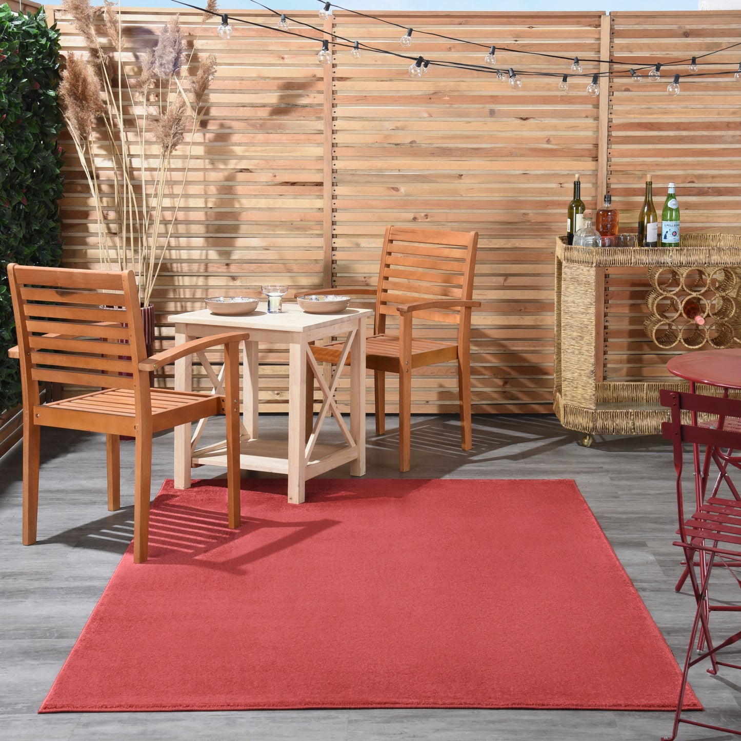 Nourison Nourison Essentials 4' x 6' Brick Red Outdoor Rug