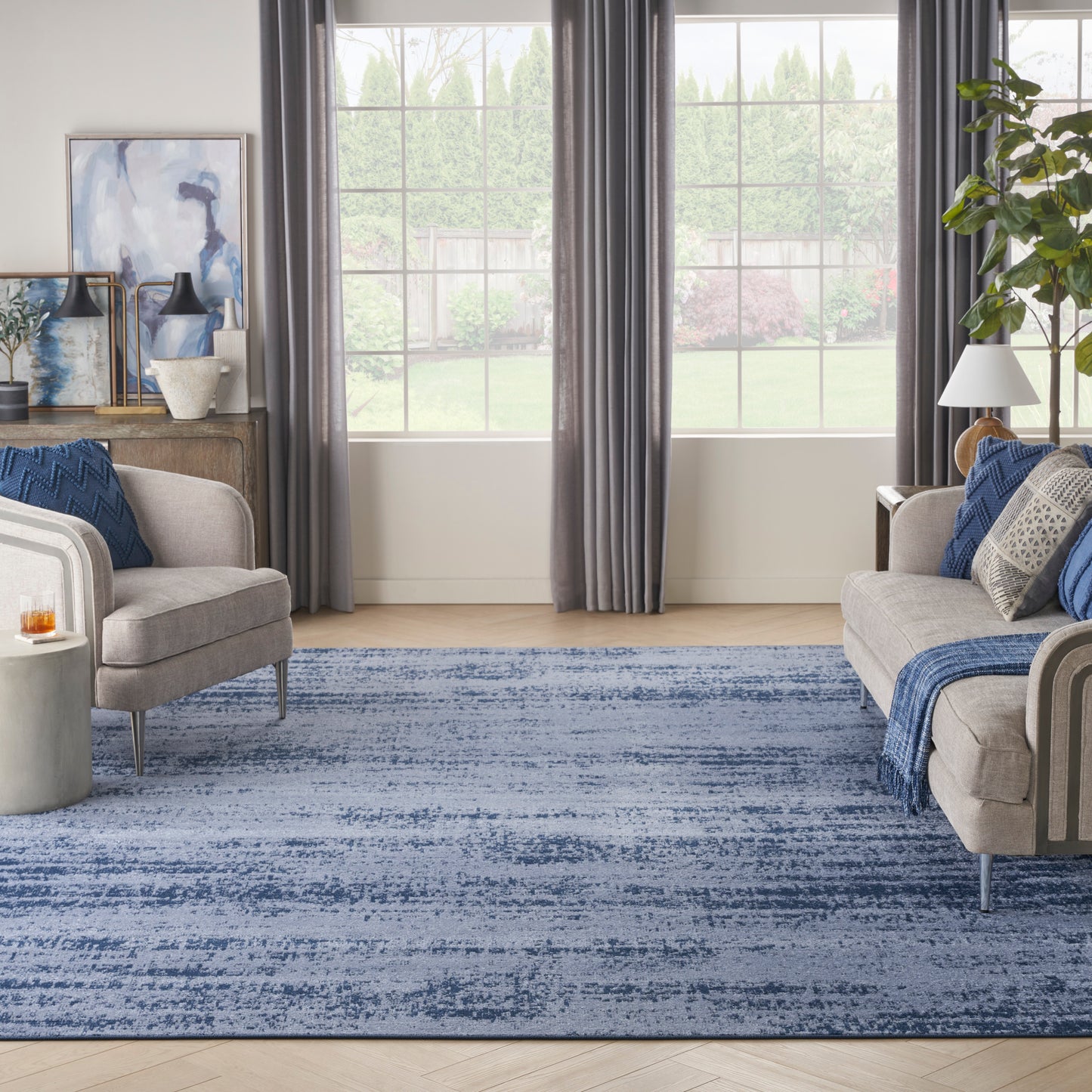 Nourison Nourison Essentials 9' x 12' Denim Modern Rug