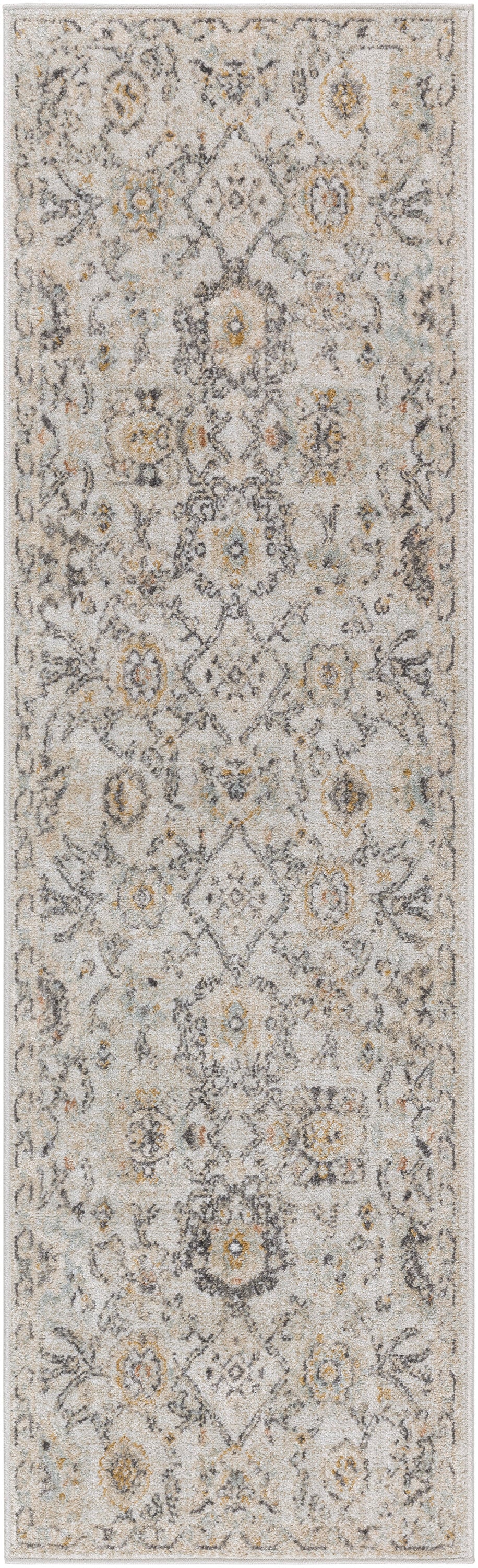 Nourison Oushak Home 2'3" x 7'6" Grey Vintage Indoor Rug