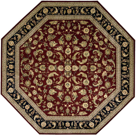 Nourison Nourison 2000 10' x Octagon Burgundy Traditional Indoor Rug