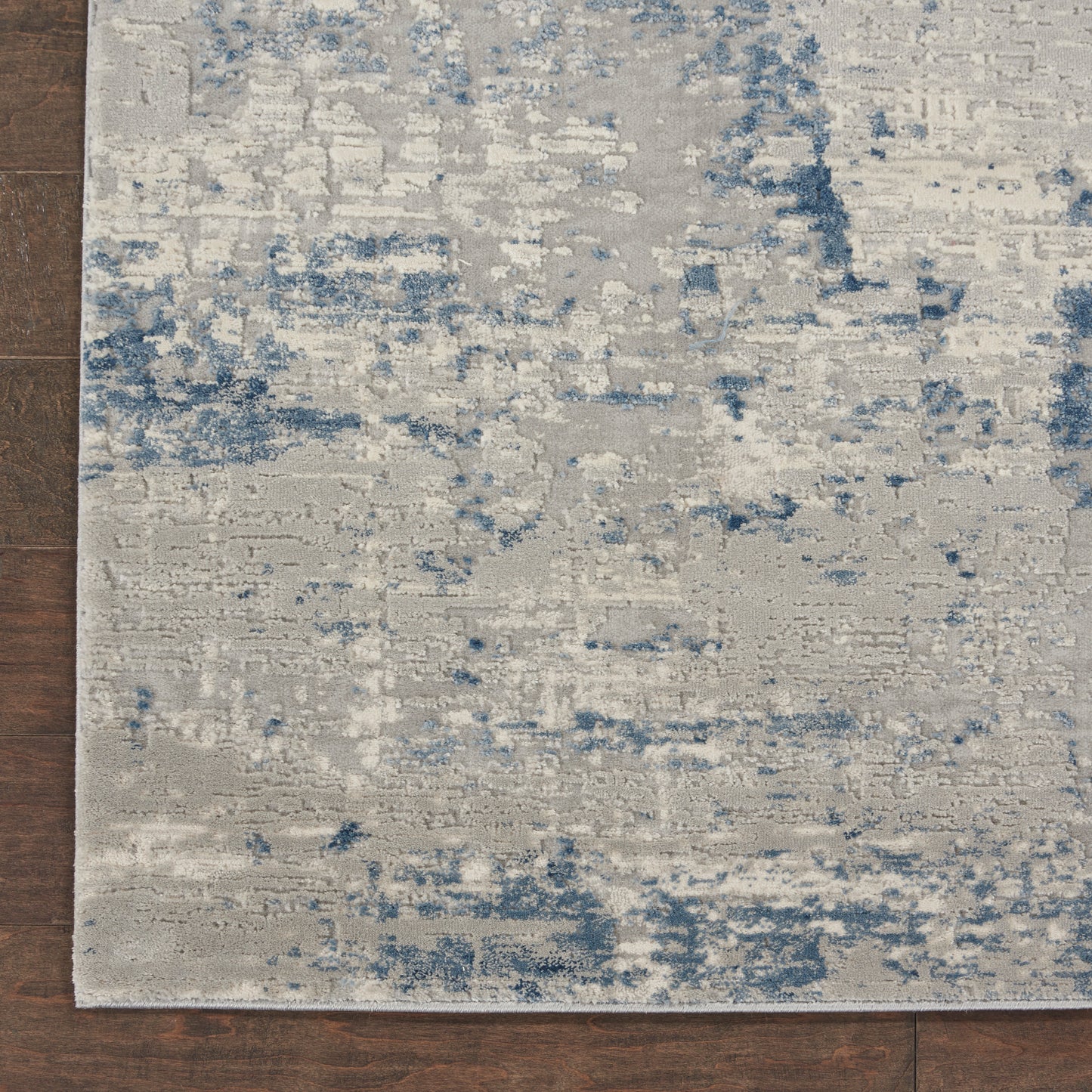 Nourison Rustic Textures 7'10" x 10'6" Ivory Blue Modern Indoor Rug