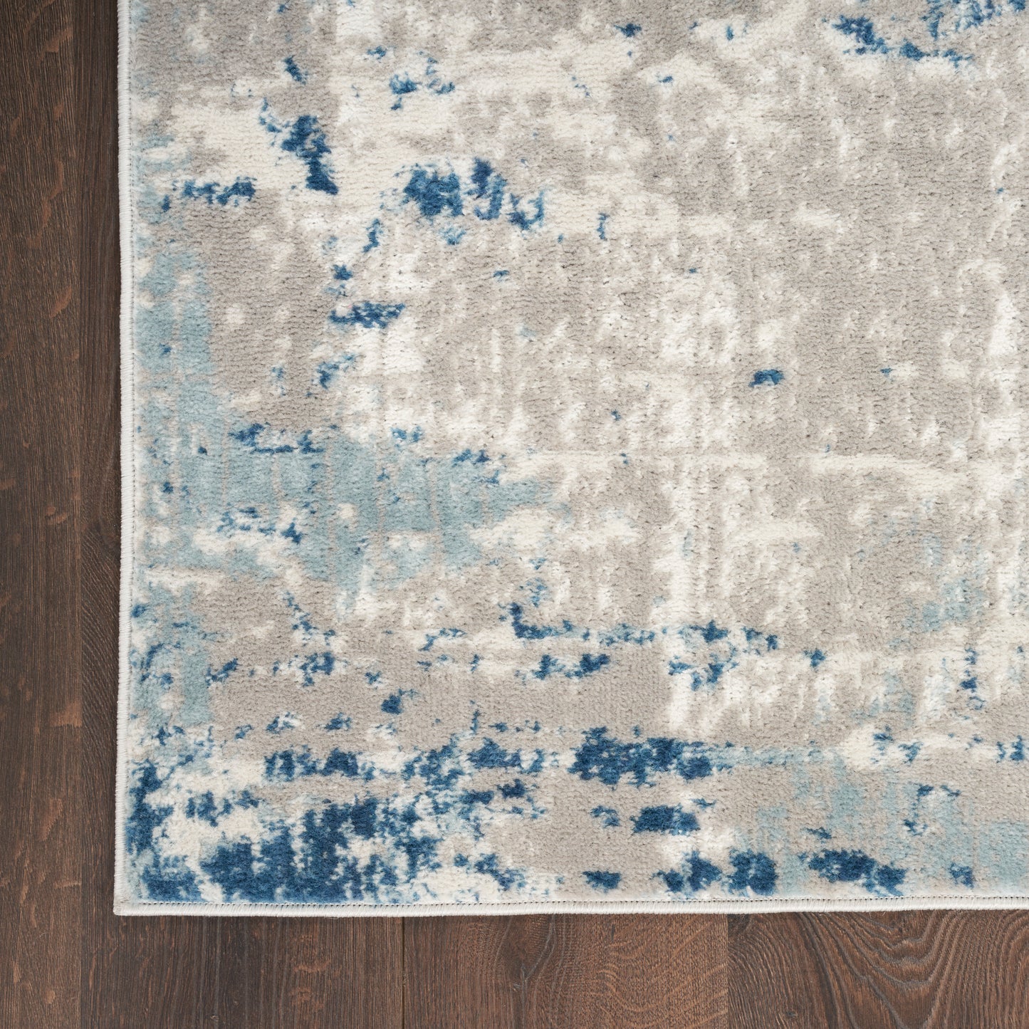 Nourison Quarry 2'2" x 3'9" Ivory Grey Blue Modern Indoor Rug