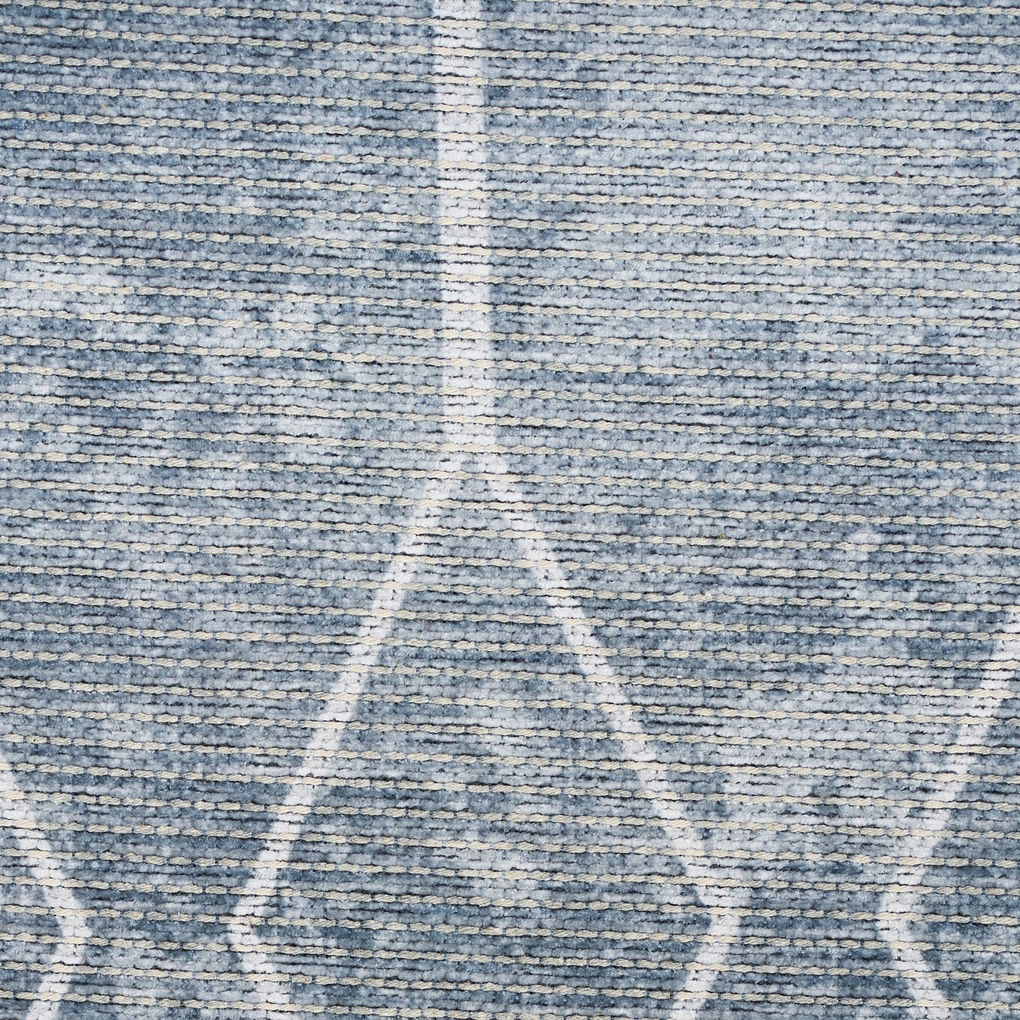 Nicole Curtis Machine Washable Series 1 2'2" x 8' Blue Grey Modern Indoor Rug