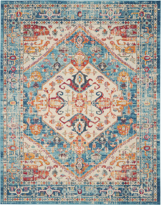 Nourison Passion 8' x 10' Ivory/Light Blue Bohemian Indoor Rug