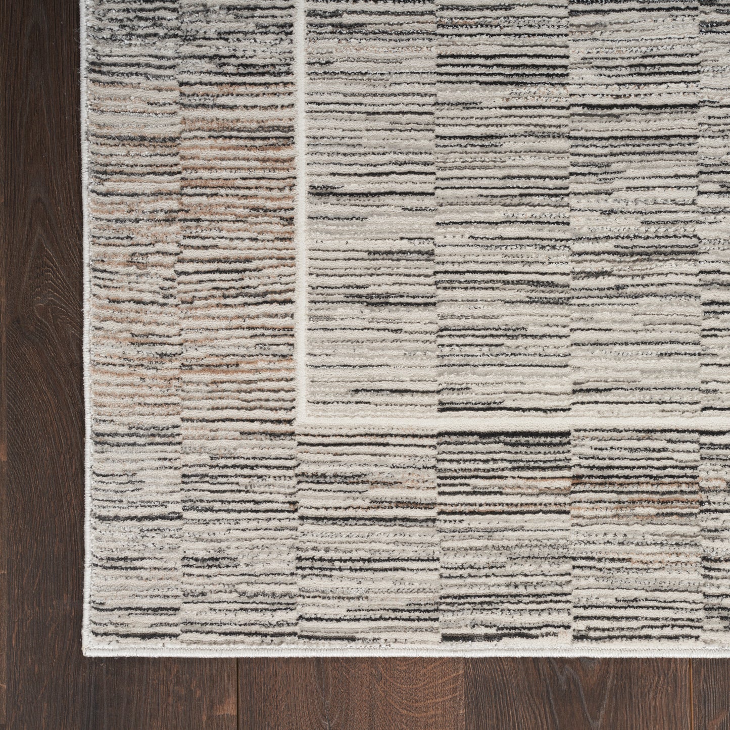 Nourison Desire 3'11" x 5'11" Charcoal Grey Modern Indoor Rug