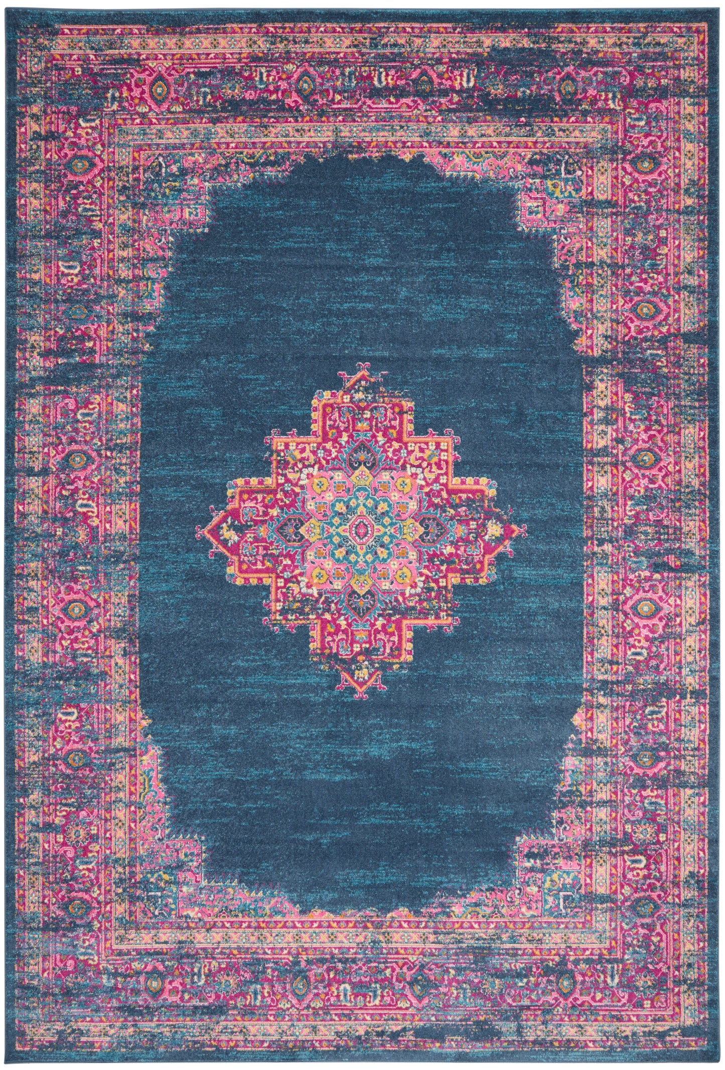 Nourison Passion 9' x 12' Blue Bohemian Indoor Rug