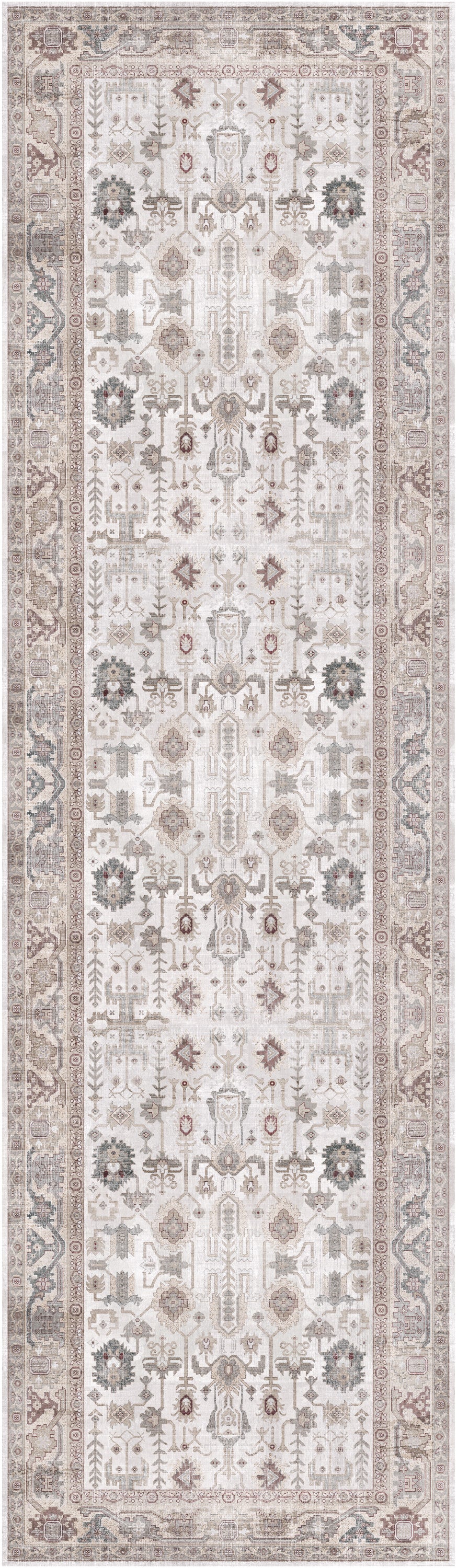 Nourison Vintage Home 2'2" x 7'6" Ivory Bohemian Indoor Rug