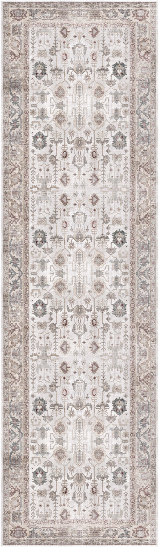 Nourison Vintage Home 2'2" x 7'6" Ivory Bohemian Indoor Rug