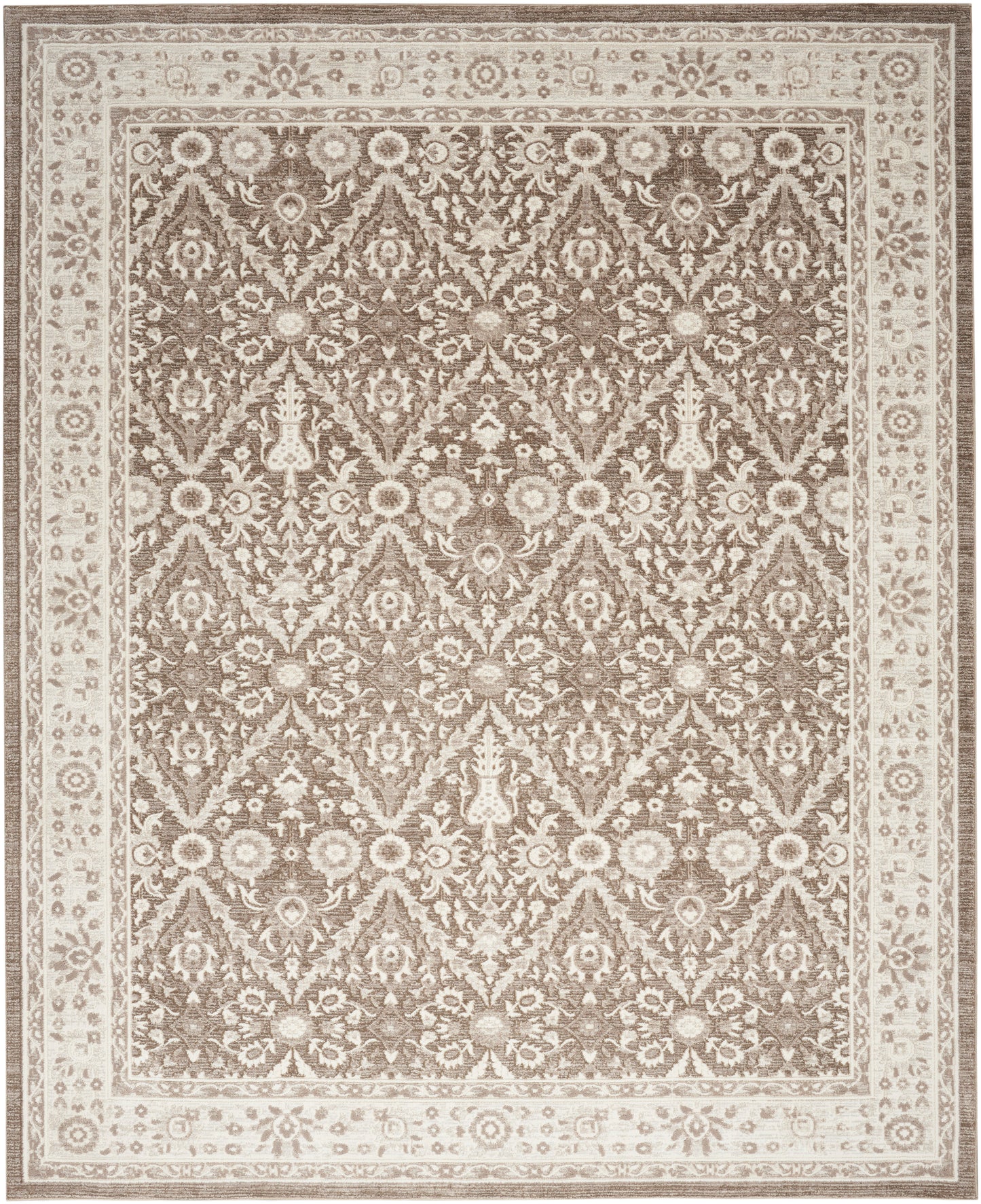 Nourison Eco Cycle 6' x 9' Ivory Mocha Vintage Indoor Rug