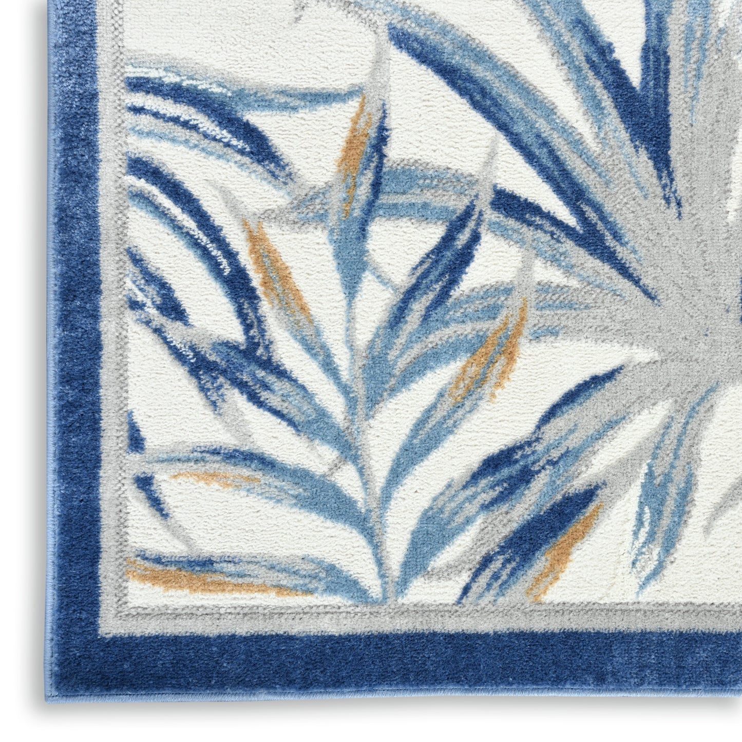 Nourison Seaside 5'3" x 7'3" Ivory Blue Tropical Indoor Rug