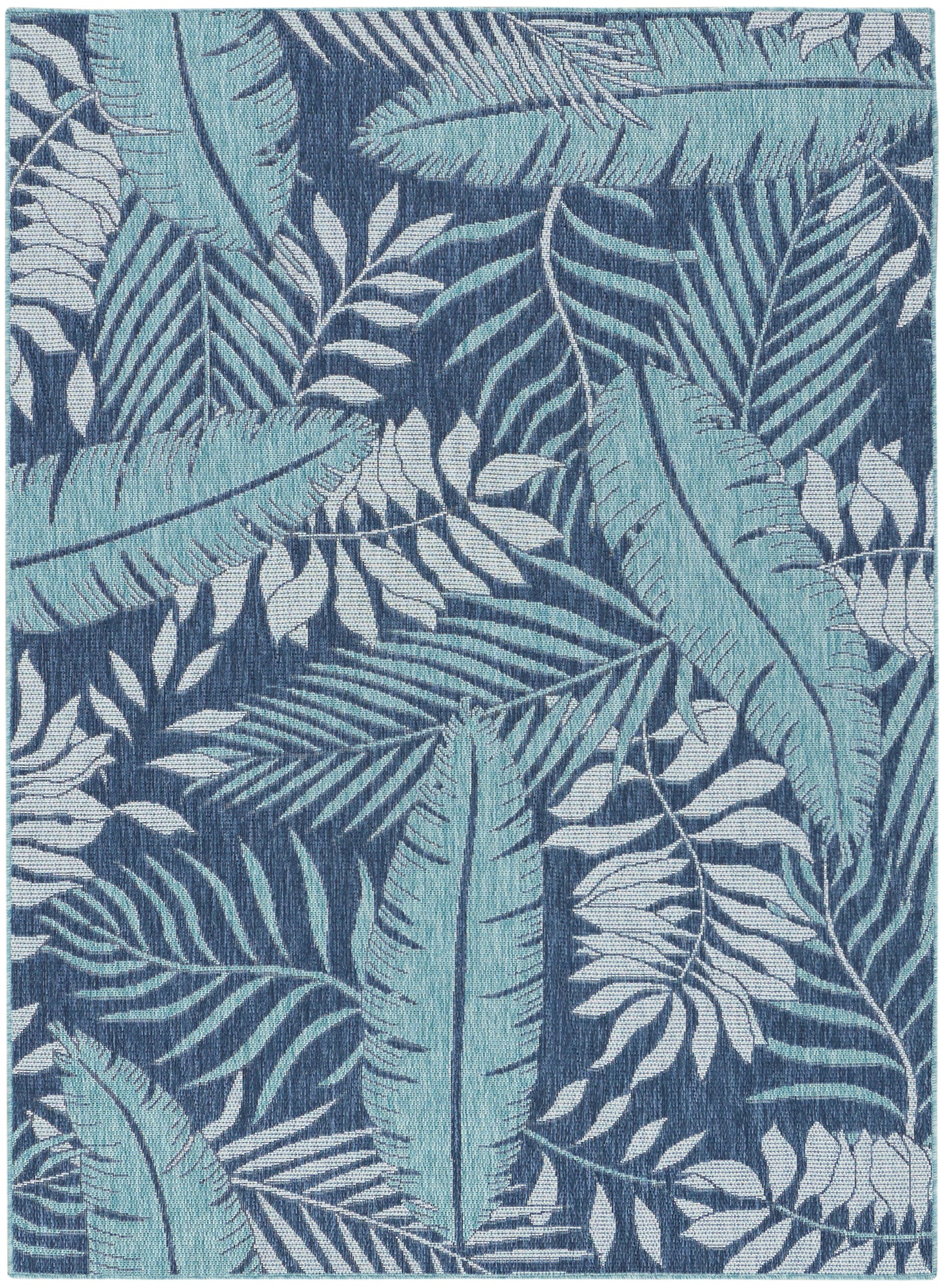 Nourison Garden Oasis 5' x 7' Navy Tropical Rug