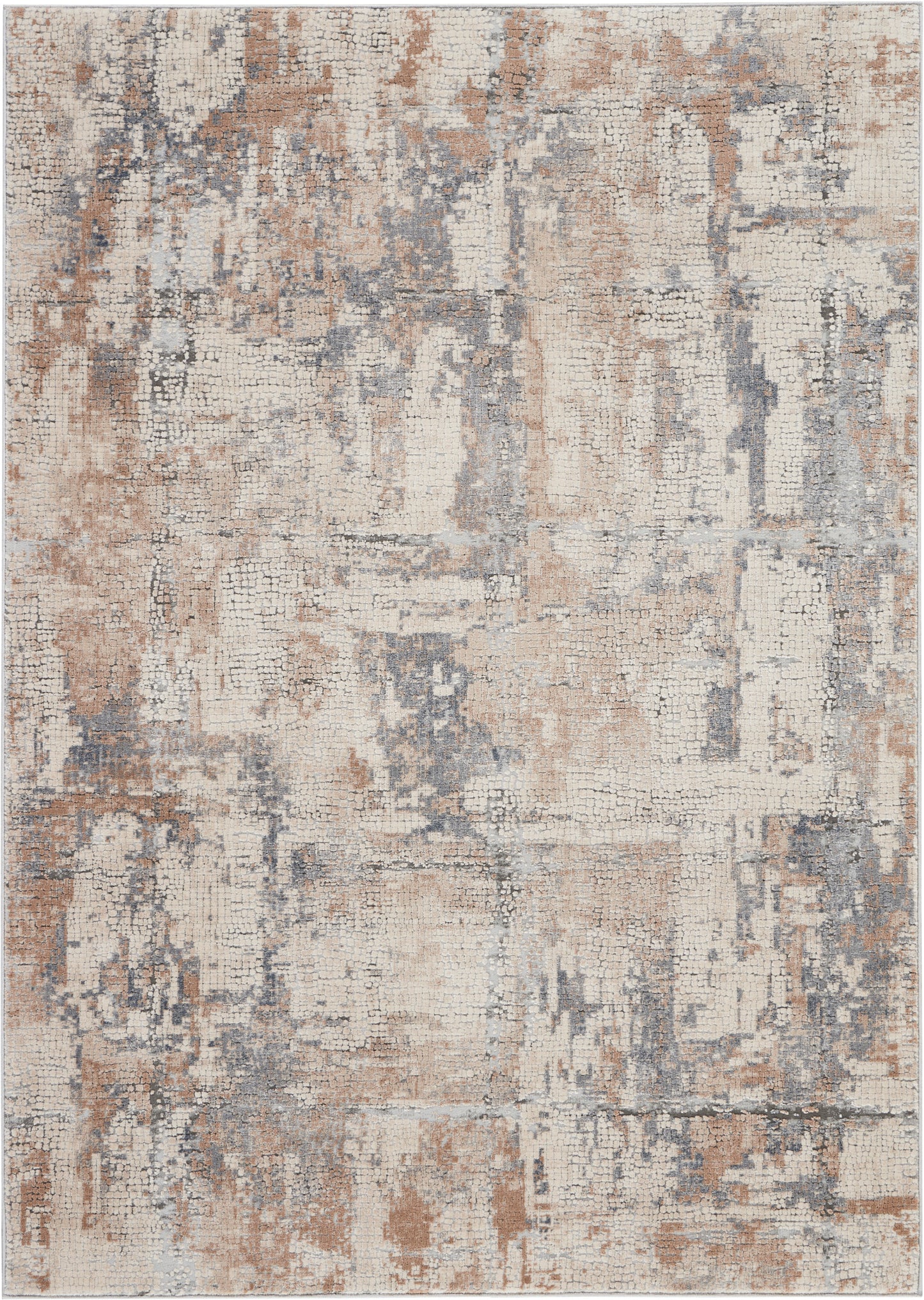 Nourison Rustic Textures 5'3" x 7'3" Beige Grey Modern Indoor Rug