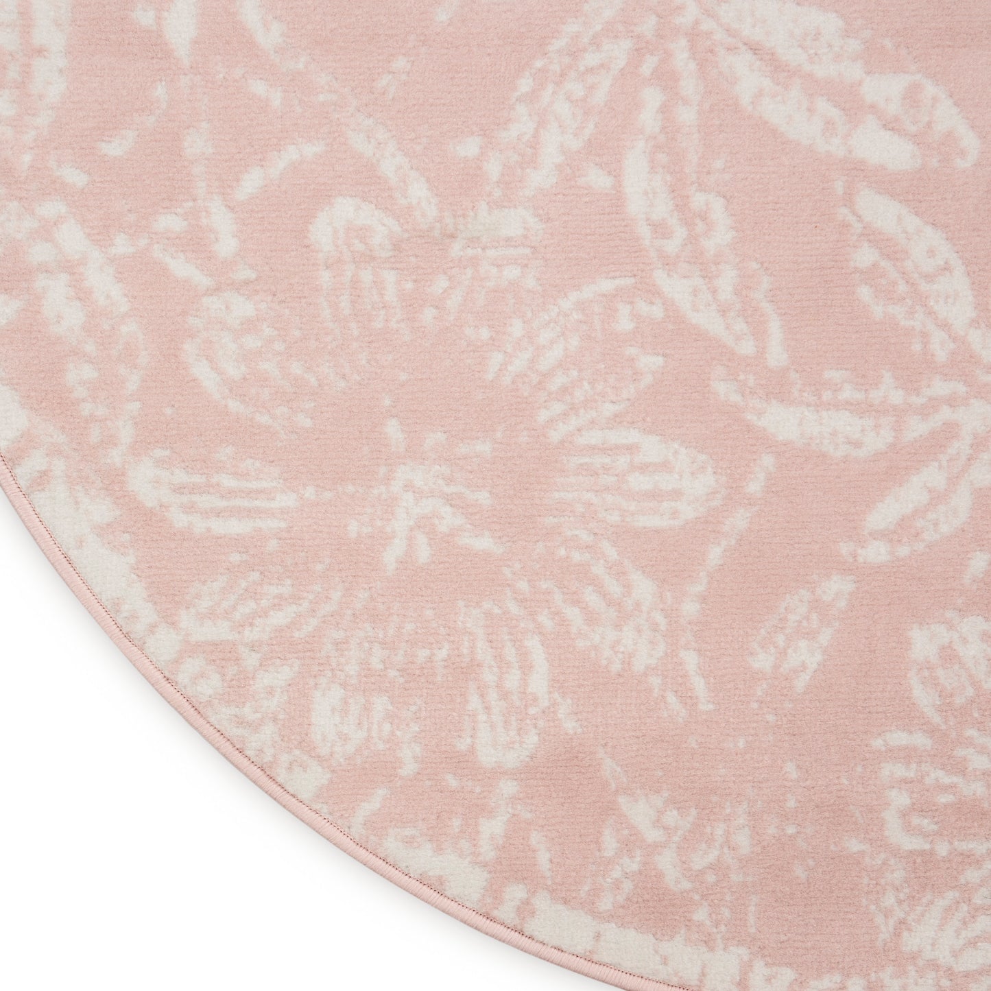 Nourison Whimsicle 5' x Round Pink Farmhouse Indoor Rug