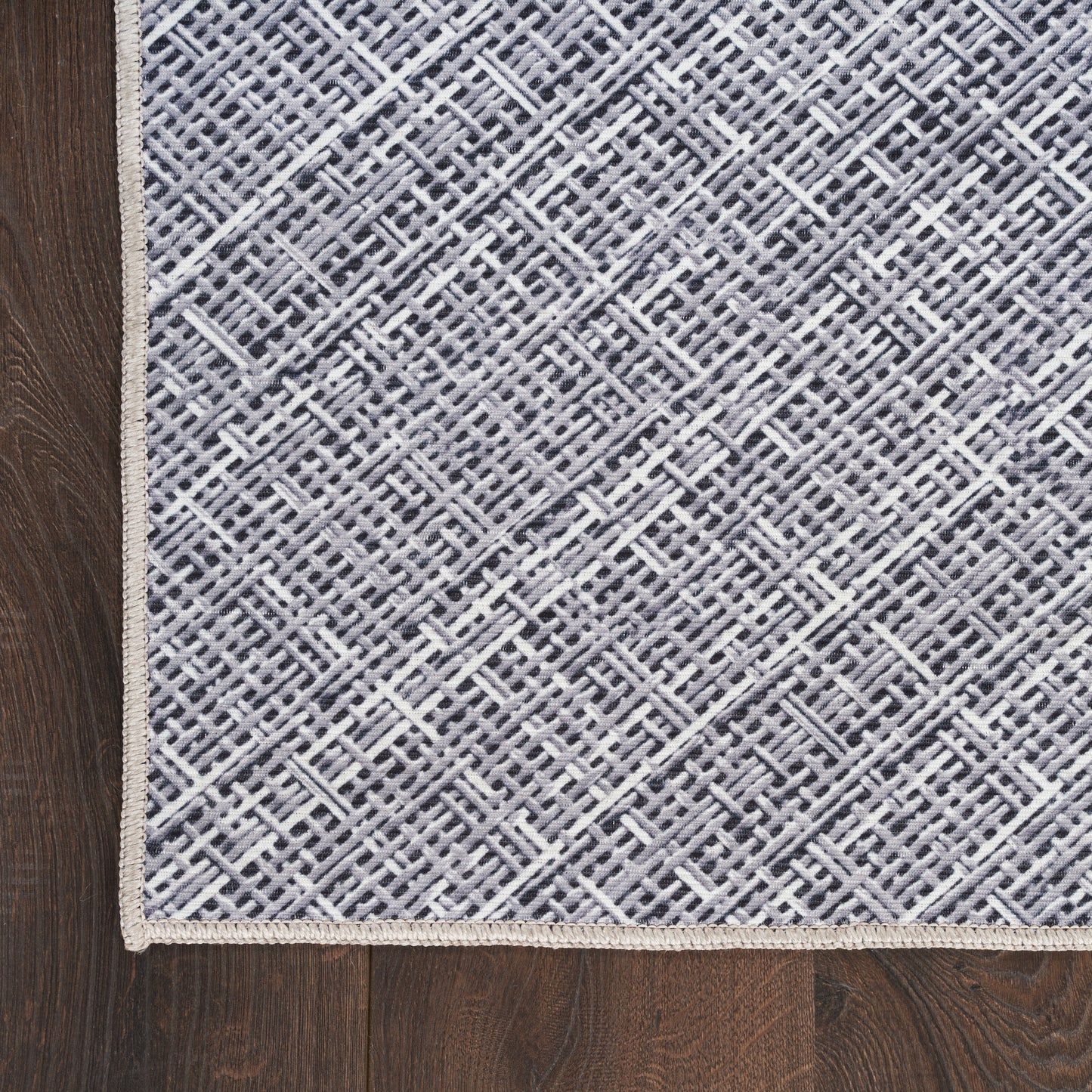 Nourison Nourison Washables 6' x 9' Grey Modern Indoor Rug