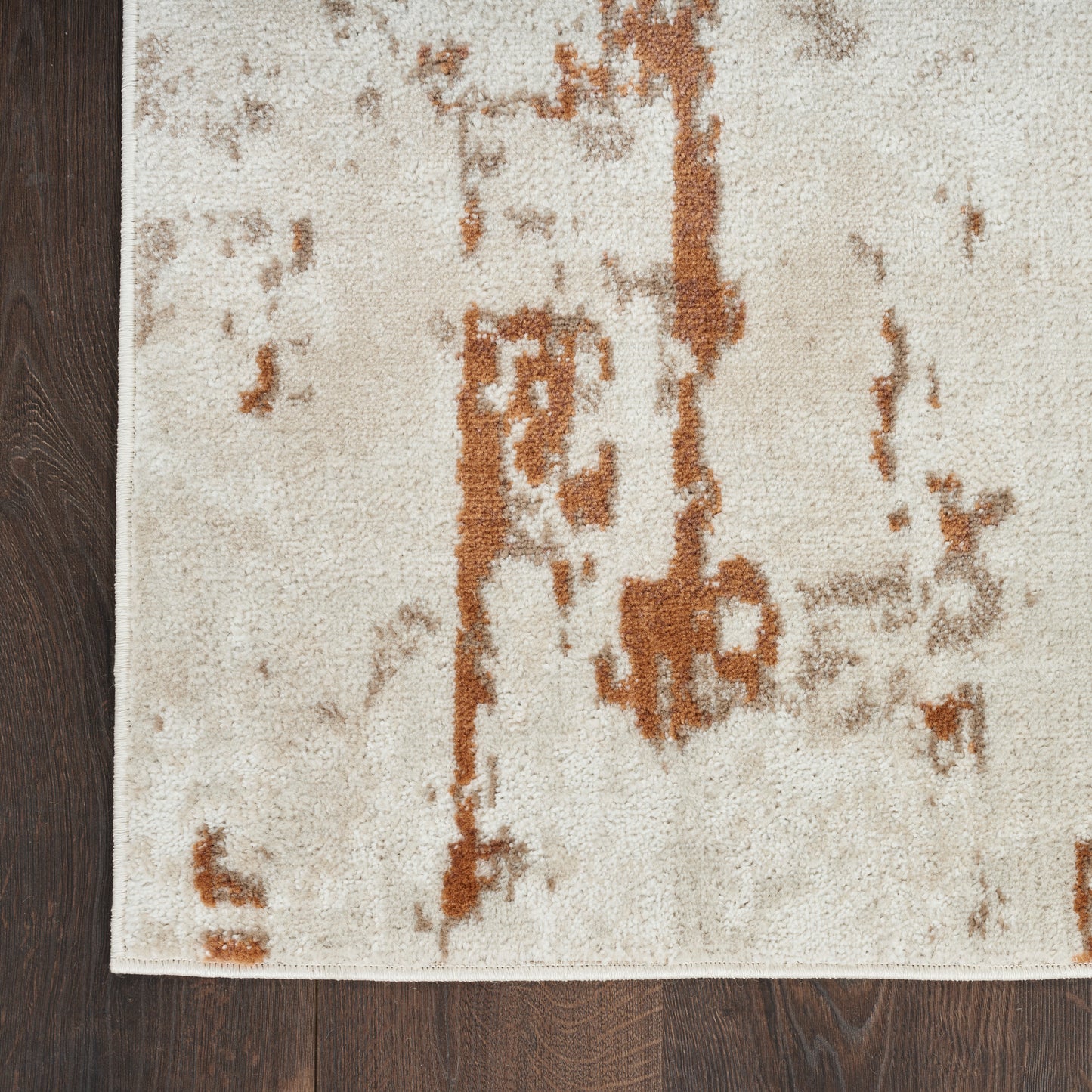 Nourison Quarry 2'2" x 7'6" Ivory Rust Modern Indoor Rug