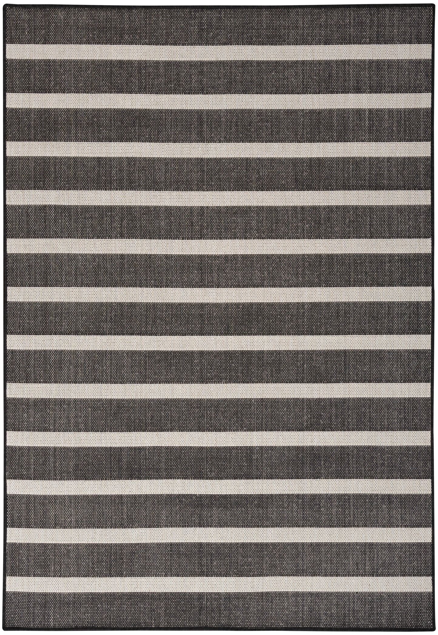 Nourison Positano 7' x 10' Black Ivory Modern Rug