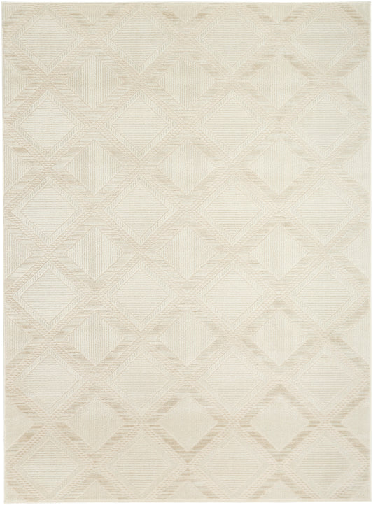 Nourison Serenity Home 5'3" x 7'3" Ivory Modern Indoor Rug