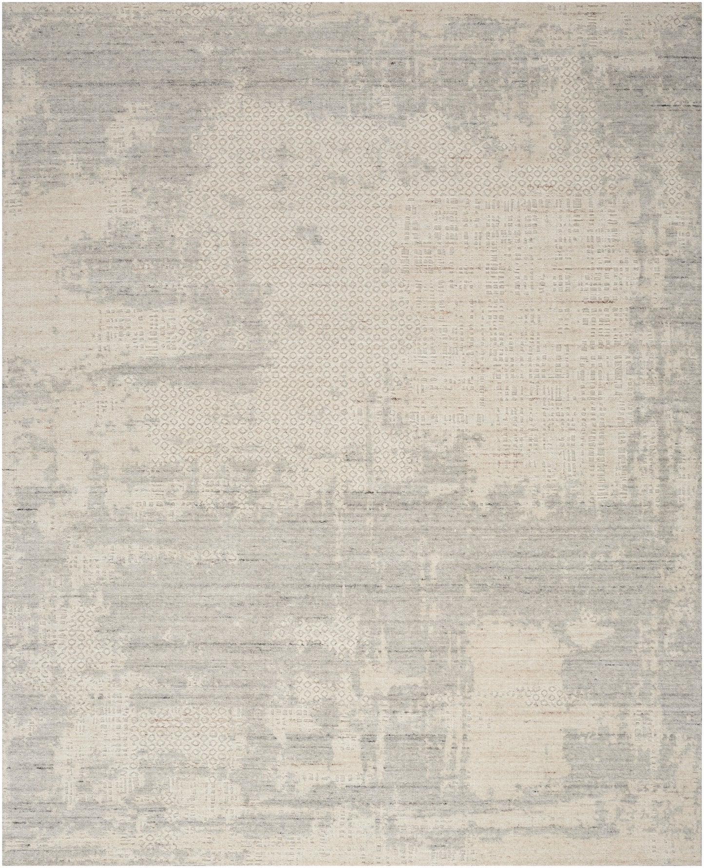 Nourison Harmony 9'9" x 13'9" Ivory Grey Modern Indoor Rug