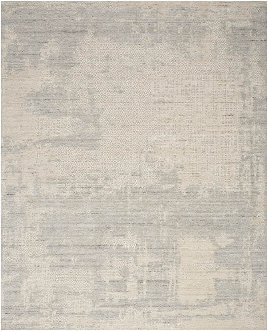 Nourison Harmony 9'9" x 13'9" Ivory Grey Modern Indoor Rug