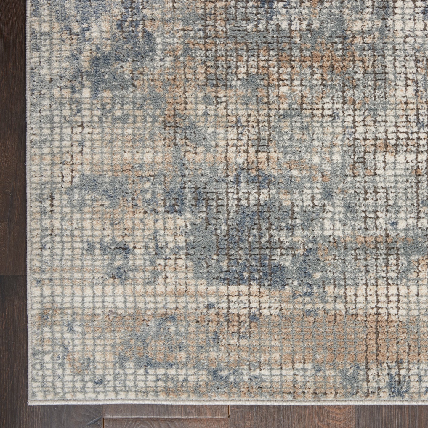 Nourison Quarry 7'10" x 9'10" Blue Beige Modern Indoor Rug