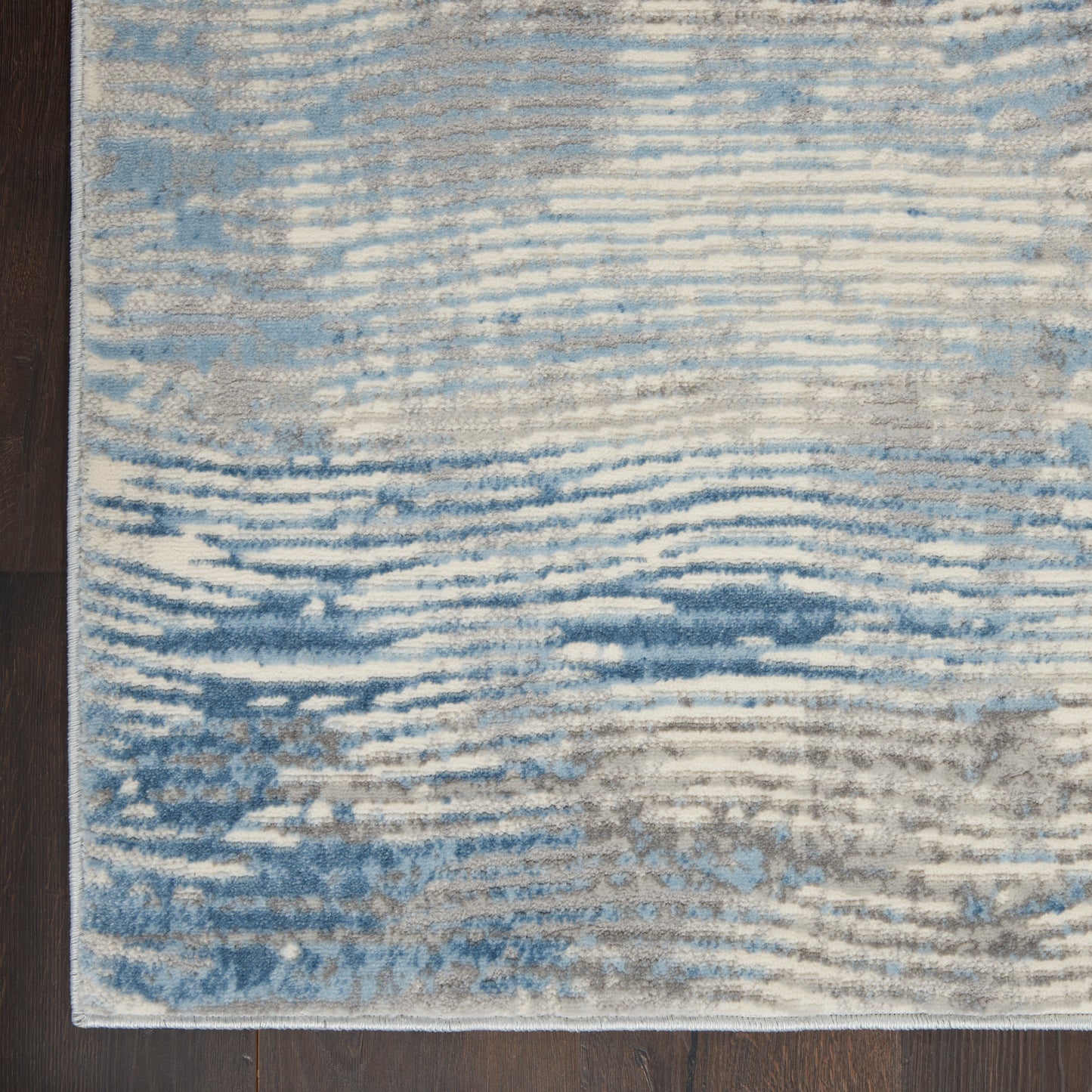 Nourison Solace 8' x 10' Ivory/Grey/Blue Modern Indoor Rug