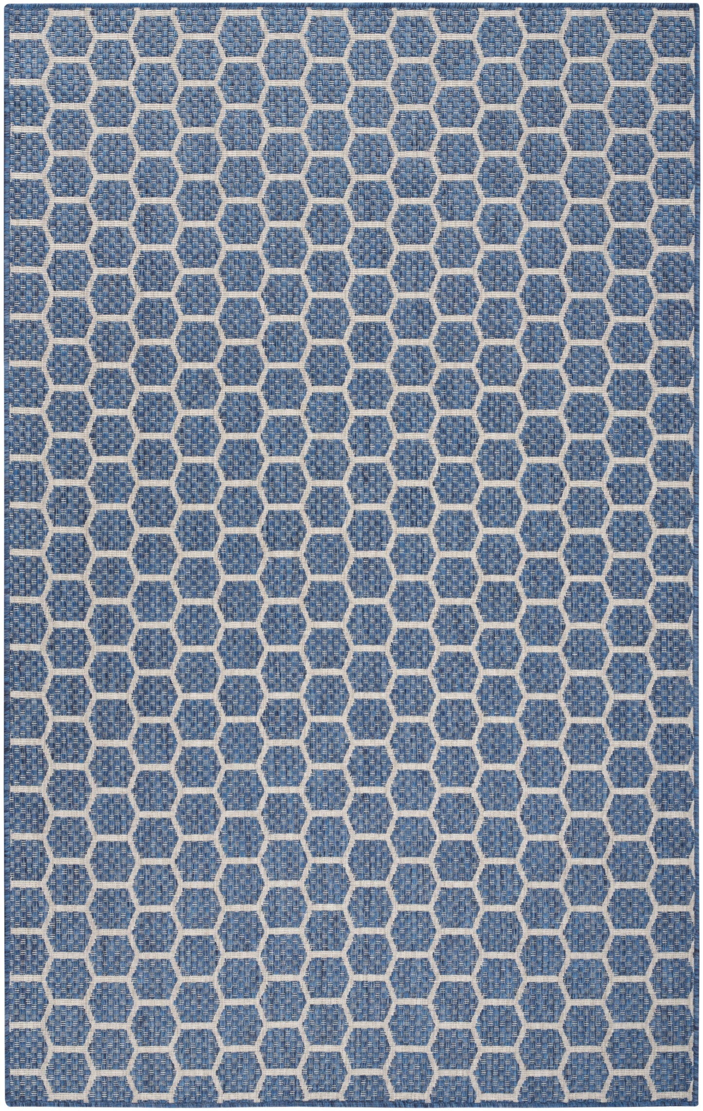 Nourison Twist Reversible 5' x 7' Blue Modern Rug