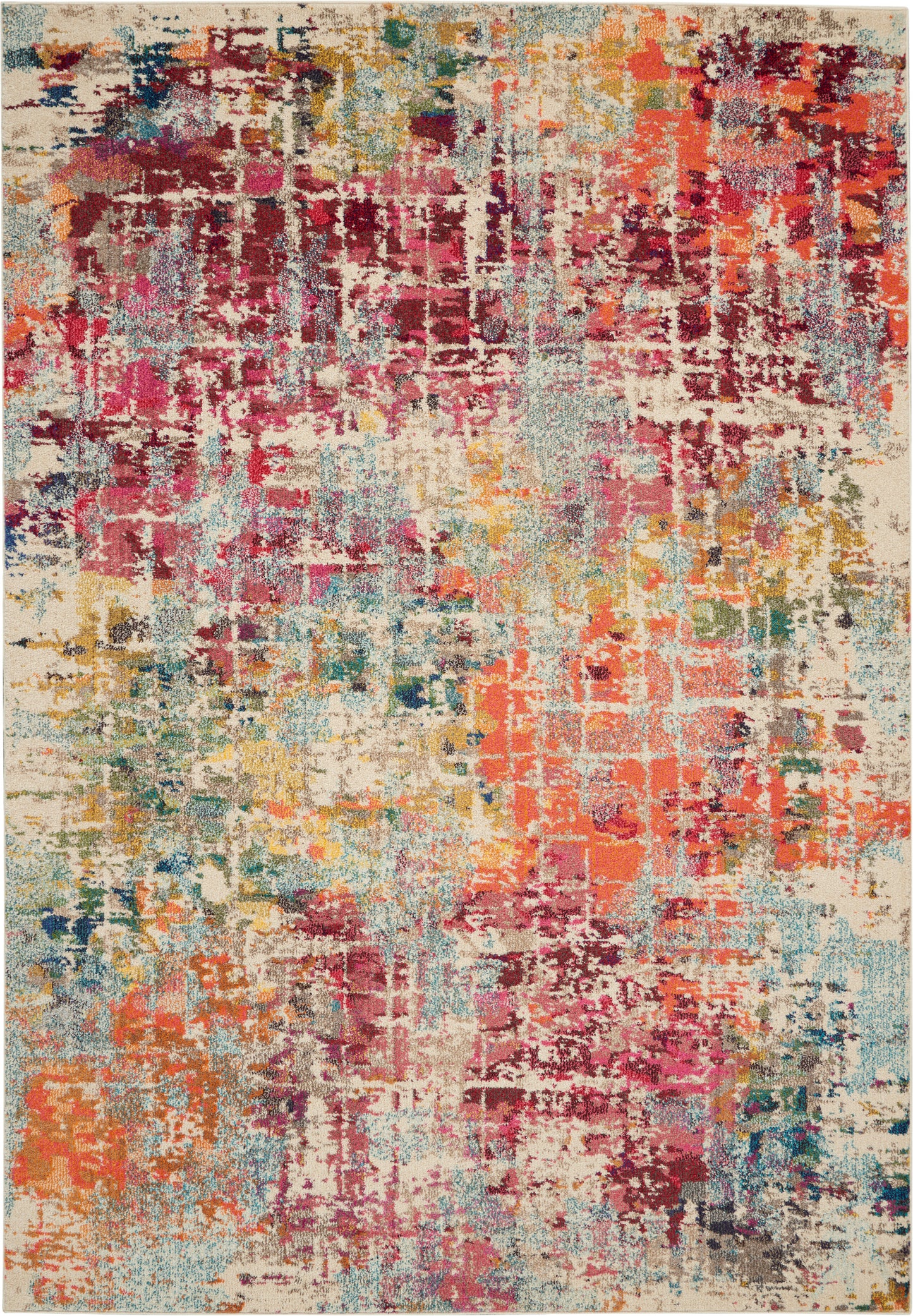 Nourison Celestial 6'7" x 9'7" Pink/Multicolor Modern & Contemporary Indoor Rug