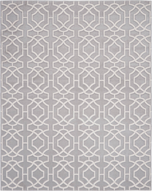 Inspire Me! Home Décor Joli 8'6" x 11'6" Grey White Contemporary Indoor Rug