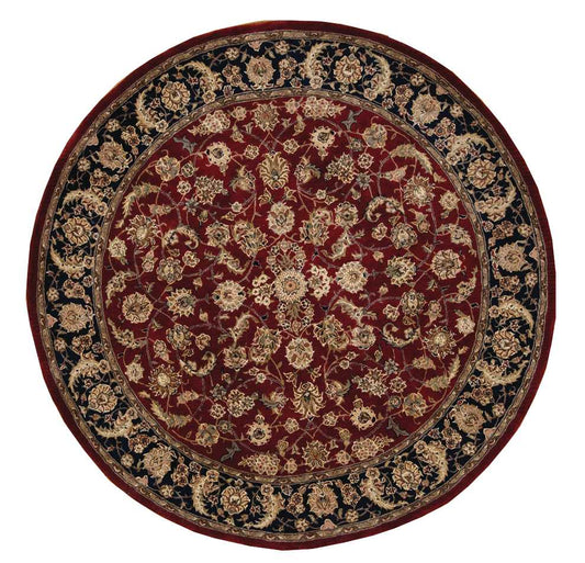 Nourison Nourison 2000 6' x Round Burgundy Traditional Indoor Rug