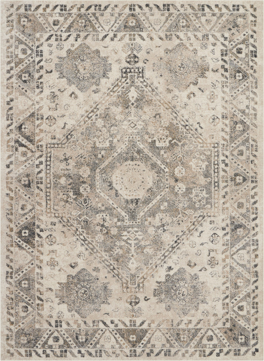 Nourison Fusion 7'10" x 10'6" Cream Grey Vintage Indoor Rug