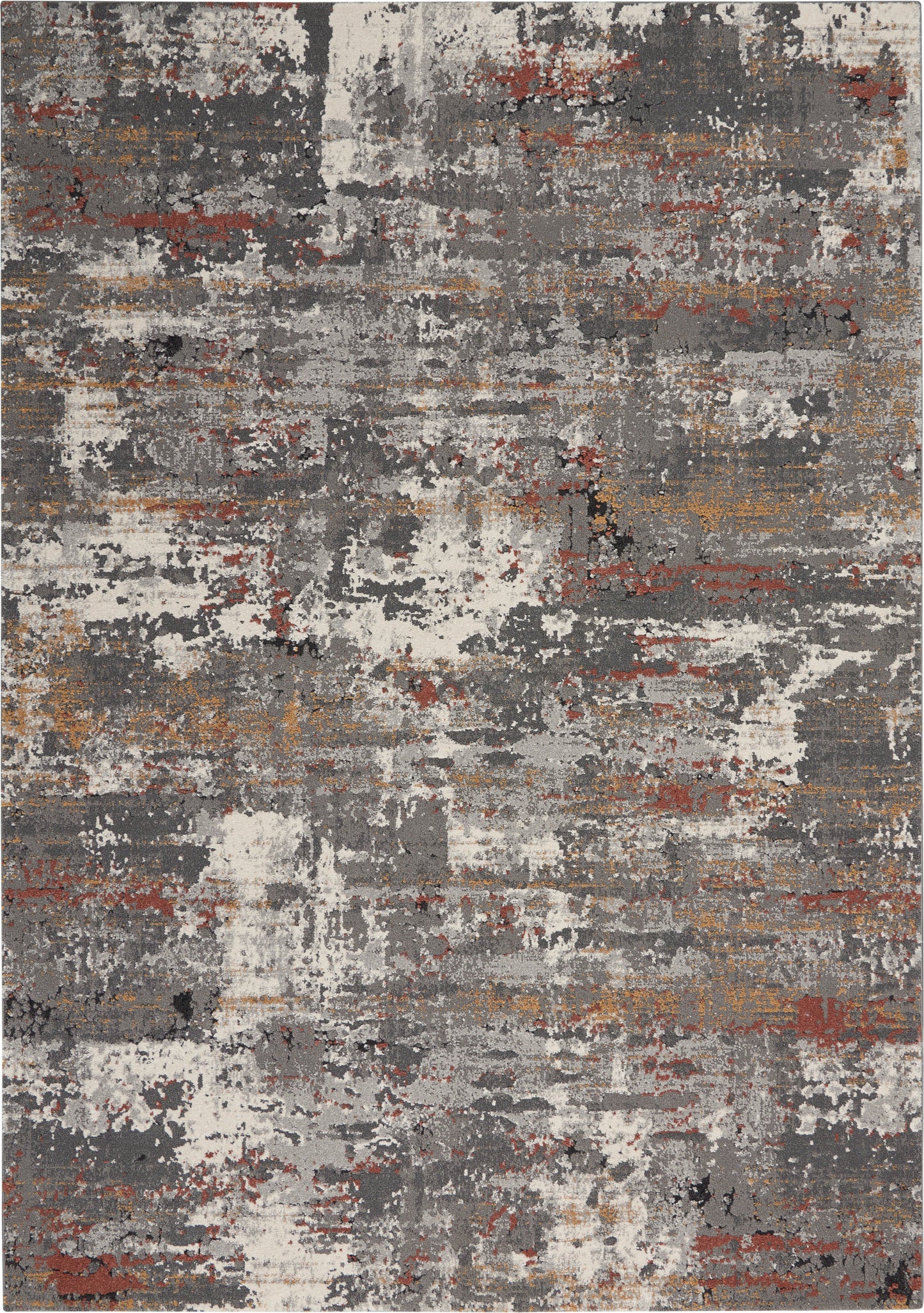 Nourison Tangra 4' x 6' Grey/Multi Modern Indoor Rug