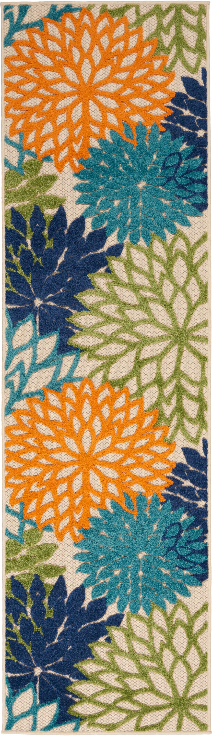 Nourison Aloha 2' x 6' Multicolor Tropical Rug