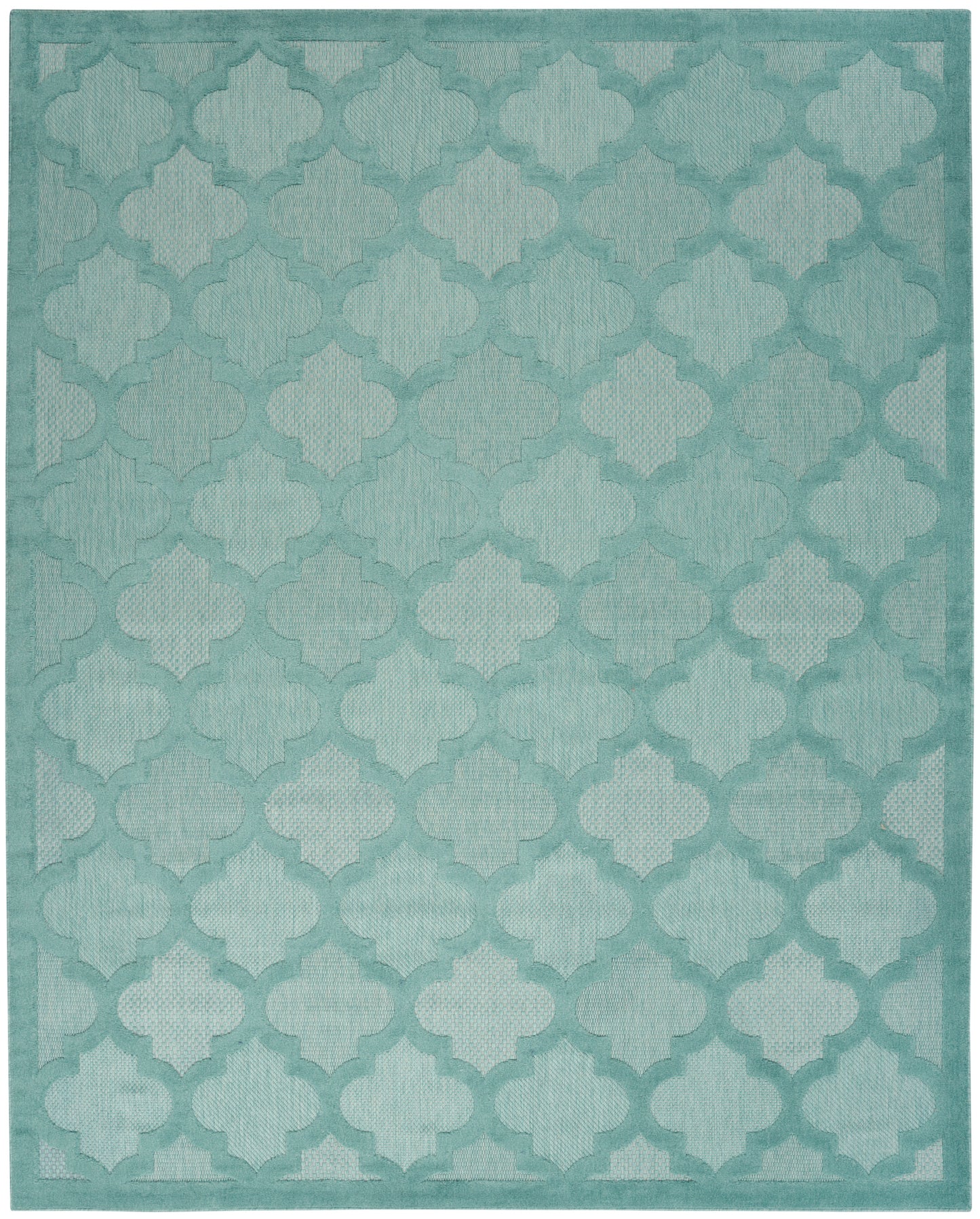 Nourison Easy Care 7' x 10' Aqua Teal Modern Rug