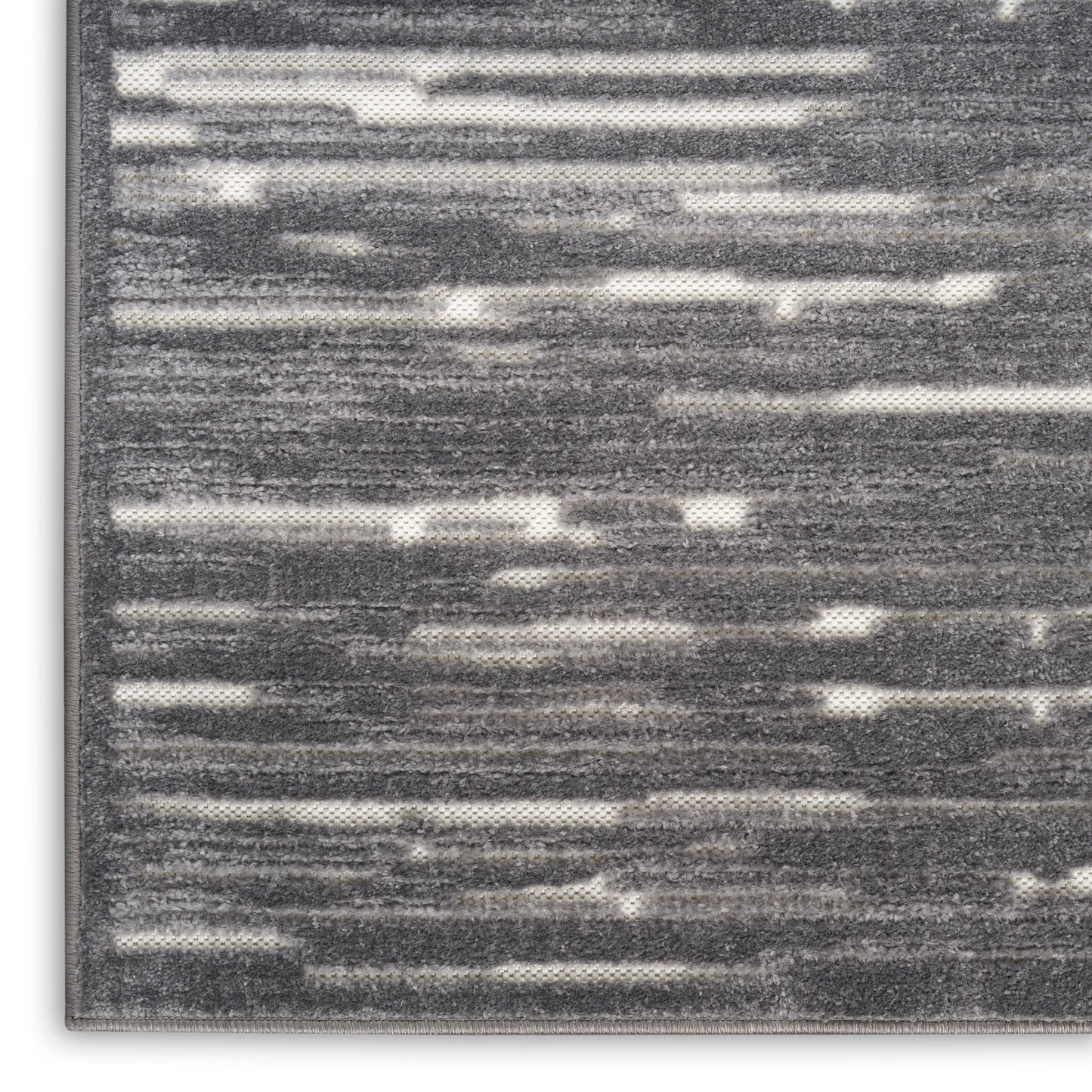 Nourison Care Free 6'7" x 9'2" Grey Modern Indoor Rug