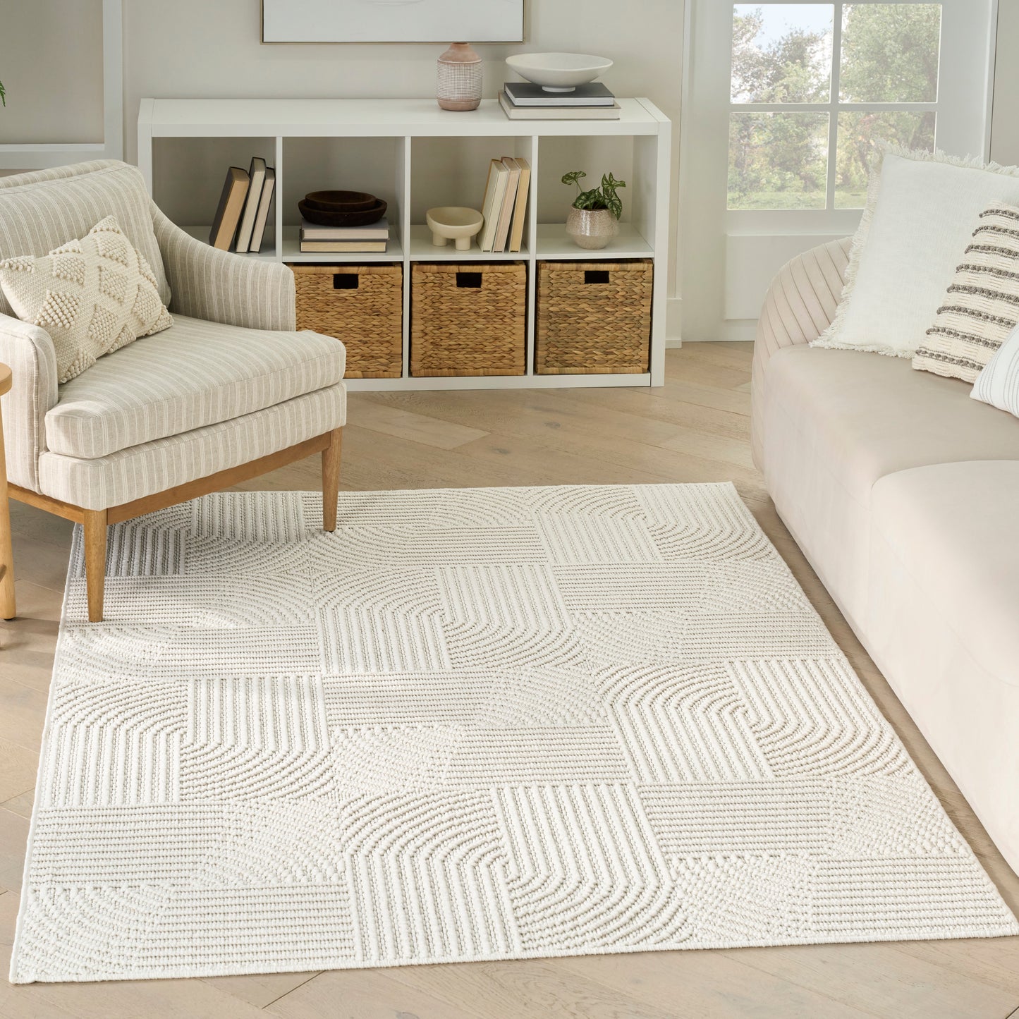 Nourison Natural Texture 3'11" x 5'11" Ivory Modern Indoor Rug