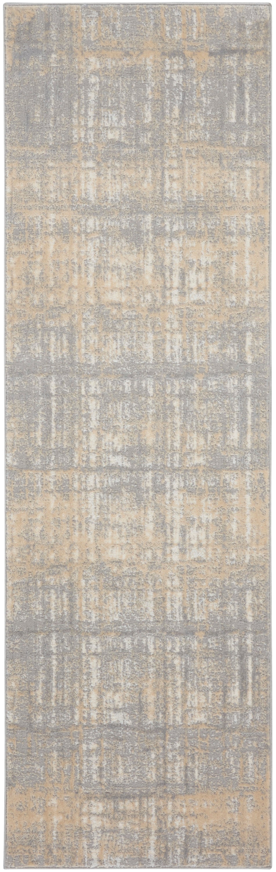 Calvin Klein CK005 Enchanting 2'3" x 7'3" Grey Ivory Modern Indoor Rug