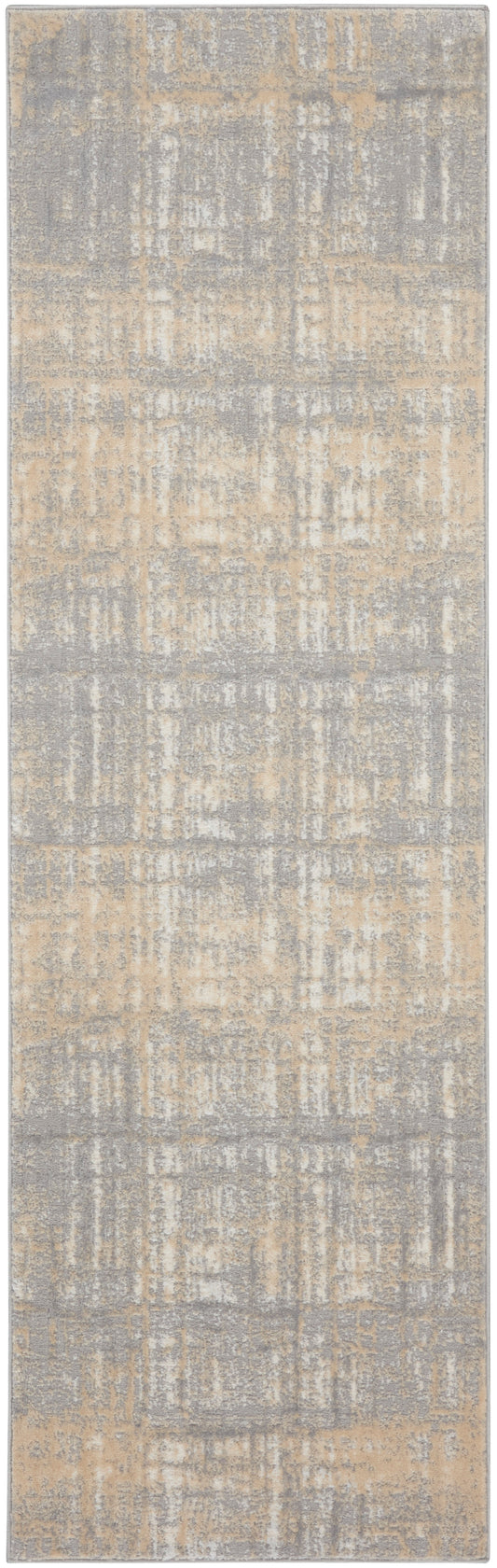 Calvin Klein CK005 Enchanting 2'3" x 7'3" Grey Ivory Modern Indoor Rug