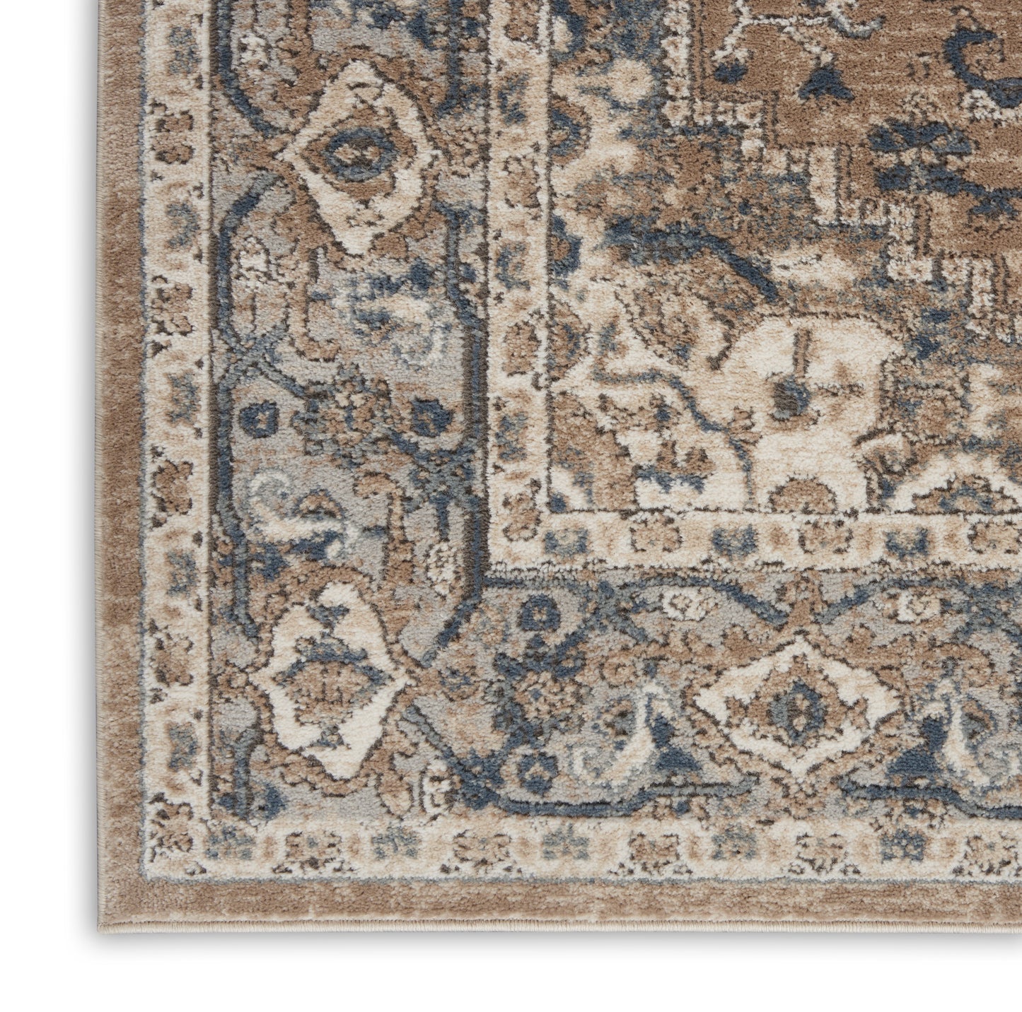 Nourison Quarry 5' x Square Beige Grey Farmhouse Indoor Rug