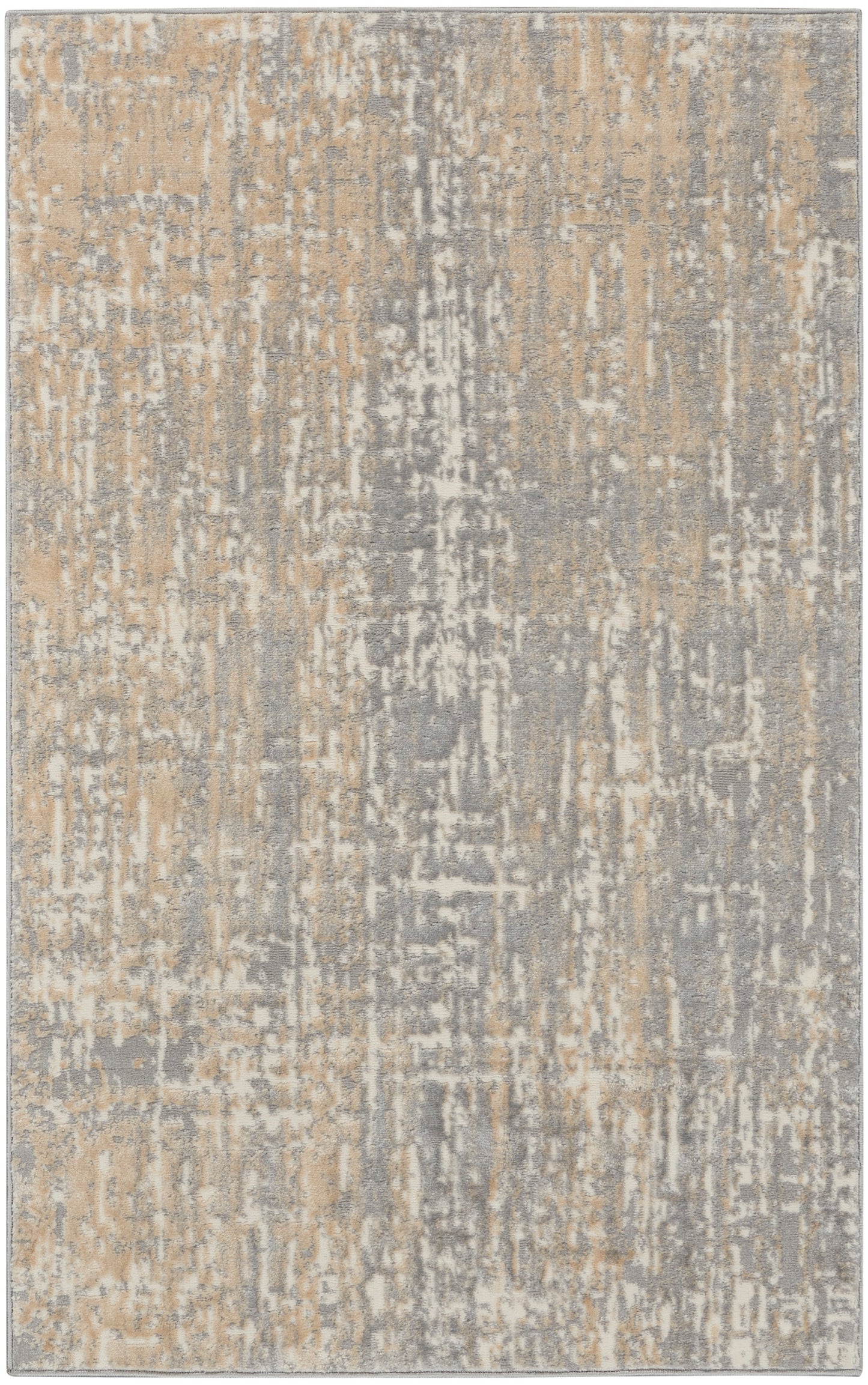 Calvin Klein CK005 Enchanting 3'2" x 5' Grey Beige Modern Indoor Rug