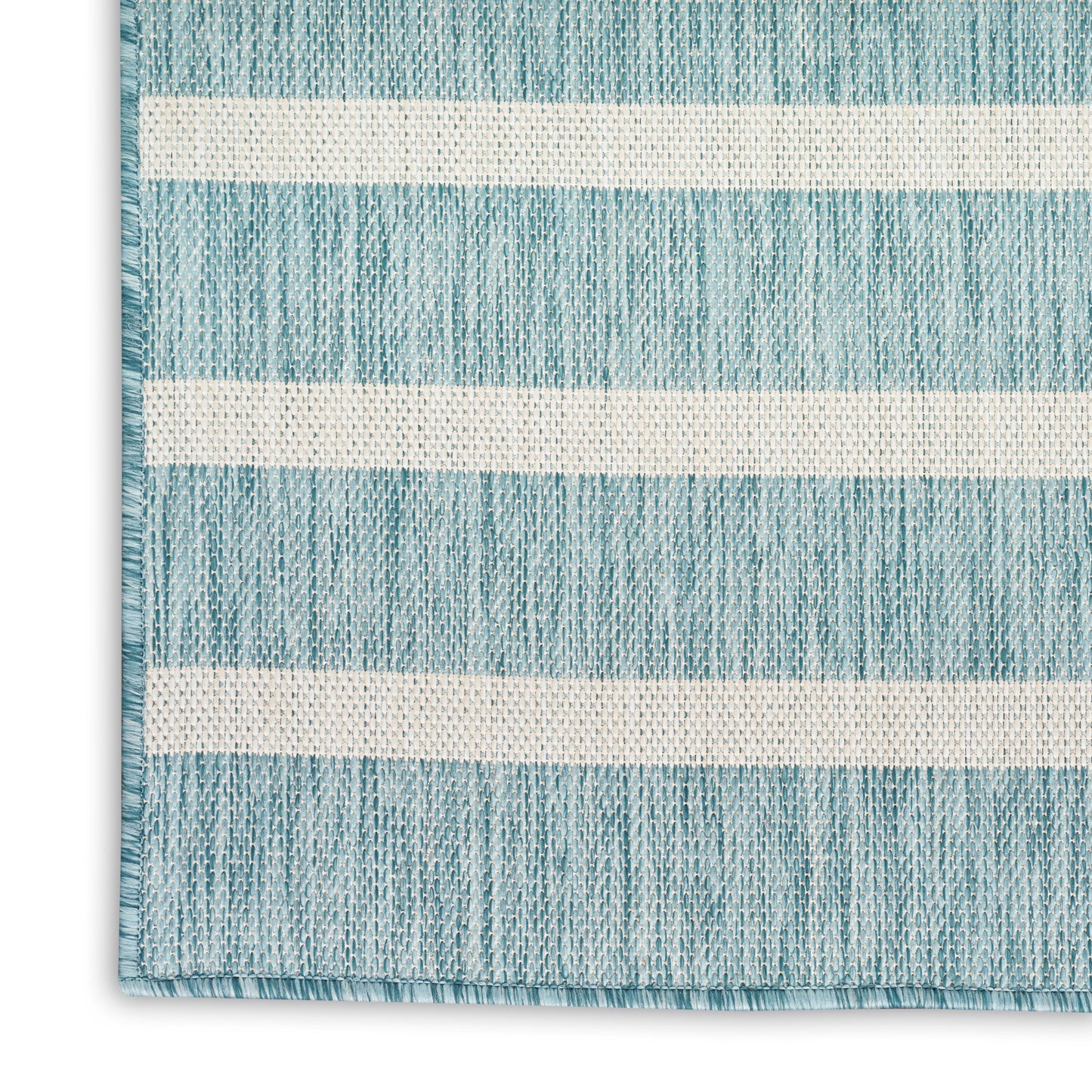 Nourison Positano 5' x 7' Aqua Ivory Modern Rug